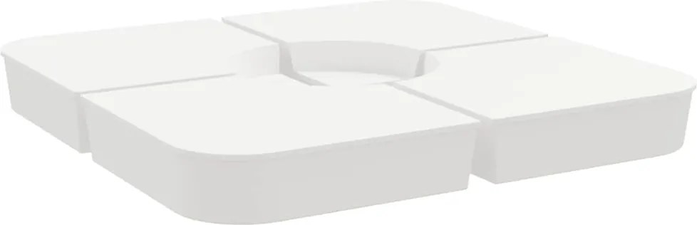 vidaXL Set bază de umbrelă soare 4 piese pentru suport cruce 100 kg PP