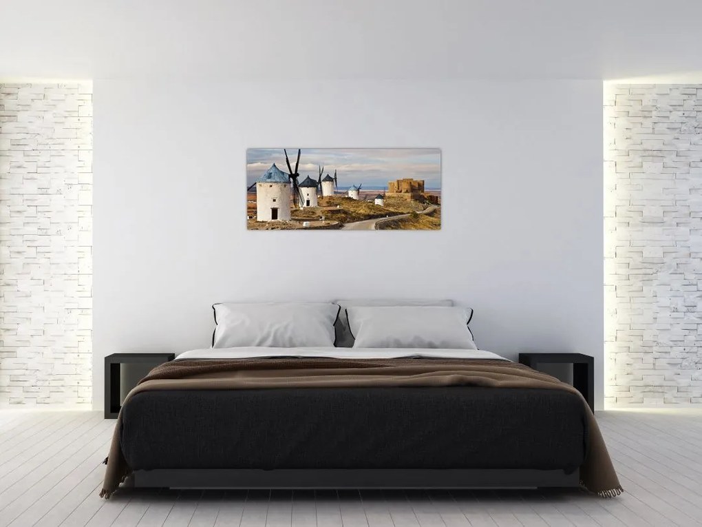 Tablou - Morile de vânt din Consuegra, Spania (120x50 cm)