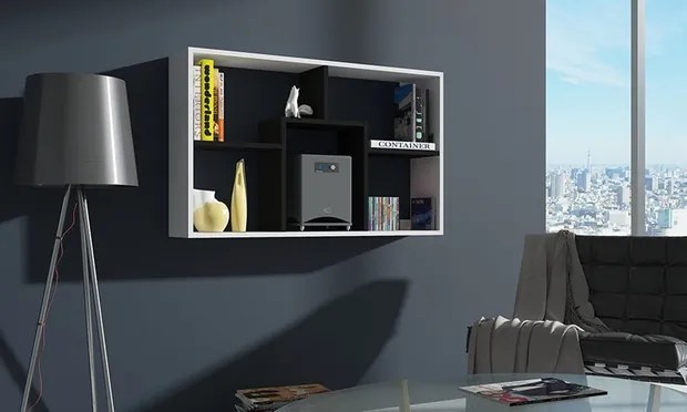 Sistem de rafturi Denny A alb + negru. 780163