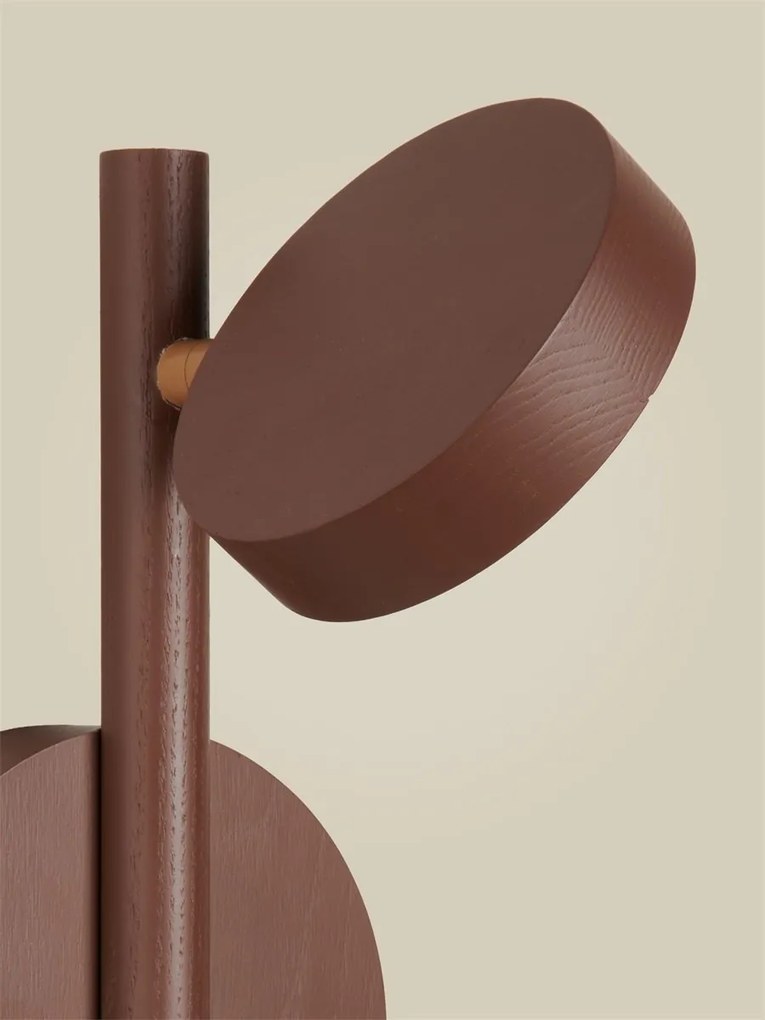 Aplica de perete LED din lemn de frasin maro Okinawa