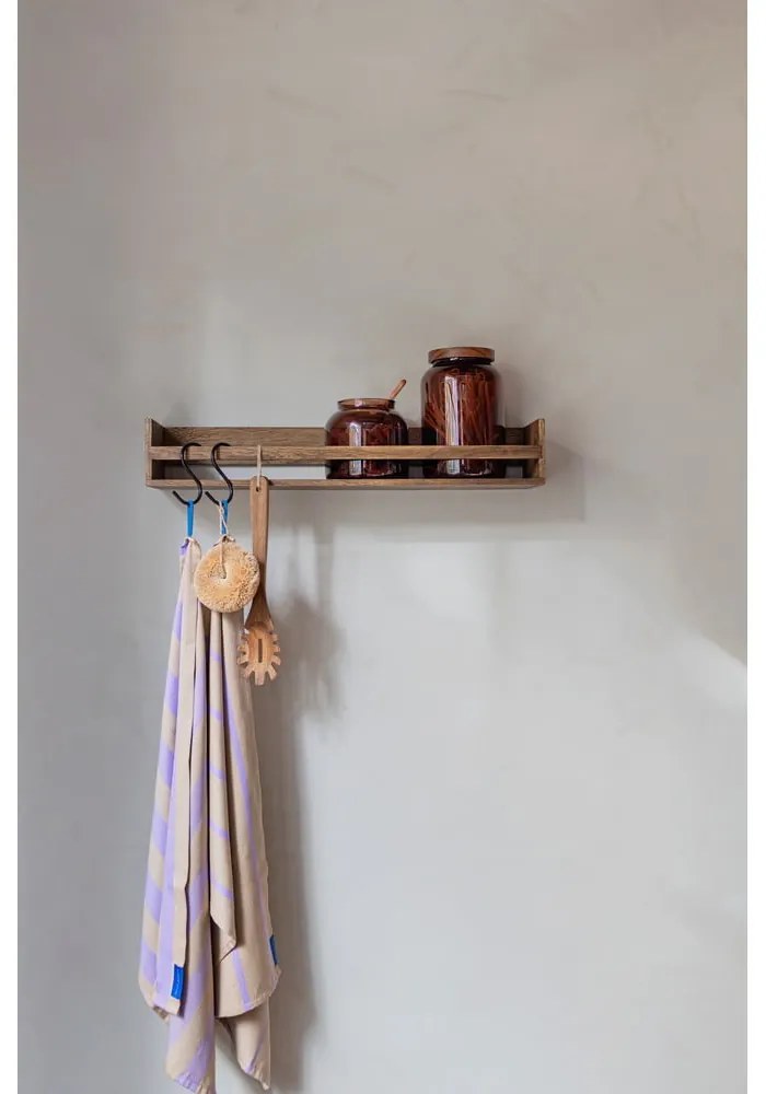 Cuier de perete maro cu raft din lemn de stejar 60 cm Showcase – Mette Ditmer Denmark