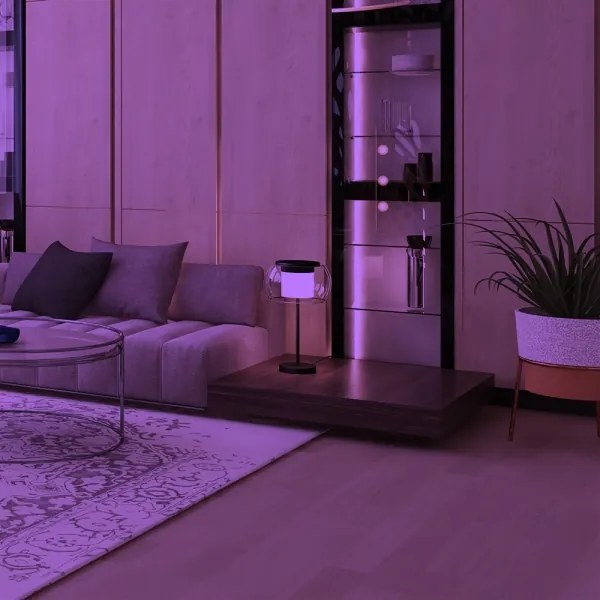 Eglo 99024 - Lampă de masă LED RGB reglabilă BRIAGLIA-C LED/15W/230V