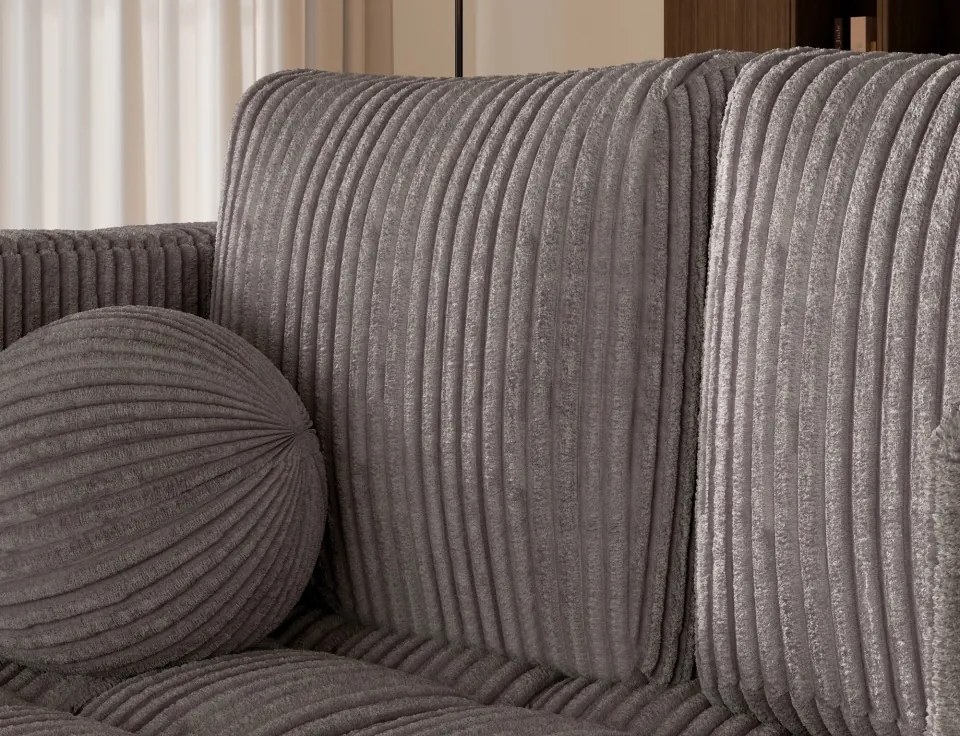 Canapea Kastol , light gri velour extensibil, 137x71x74 cm – Modullo 04