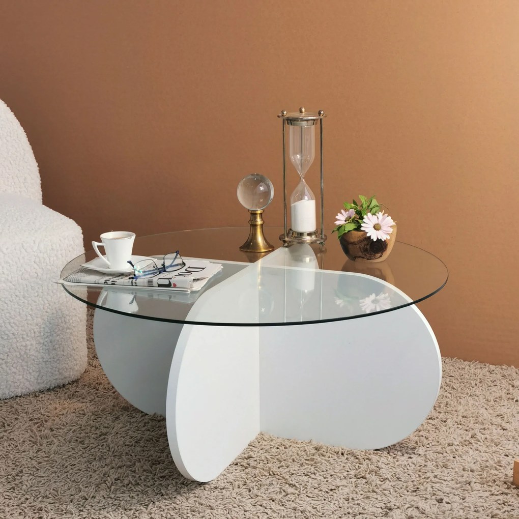 Măsuță de cafea Bubbly (alb). 1067599