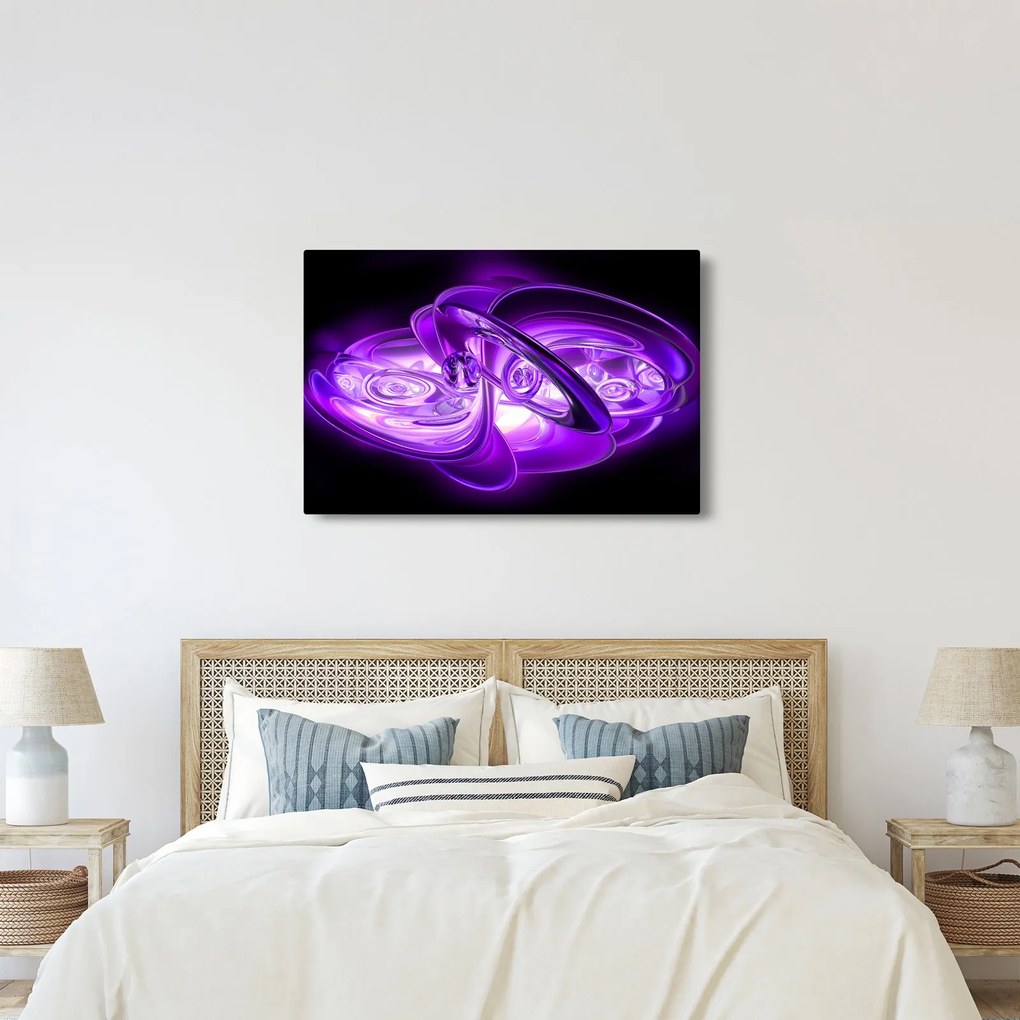 Tabloul fractalilor în violet (90x60 cm)