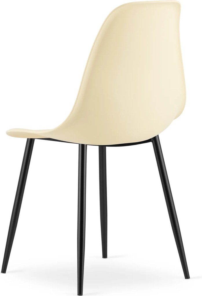 OFERTA Scaun crem OSAKA cu picioare negre II. calitate