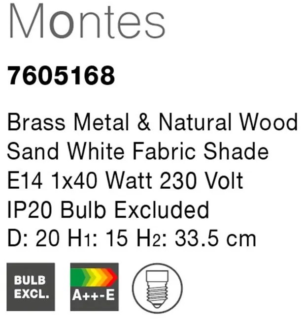 Veioza, Lampa de masa Montes alama NVL-7605168