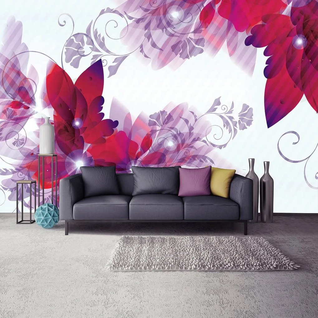 Fototapet - Arta din flori - abstact (152,5x104 cm)
