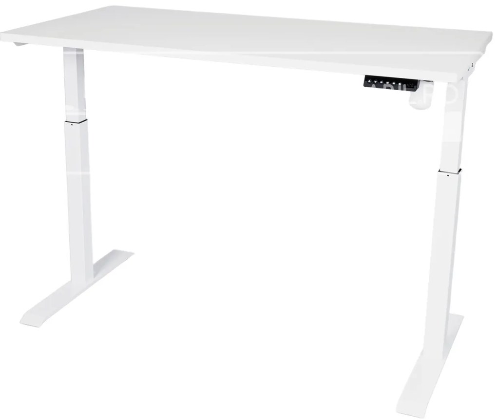 Birou reglabil electric TerrA3 s WHITE - profil pătrat, cadrul alb (Dimensiune blat: 120x60 cm, Culoare blat: Alb 25mm)
