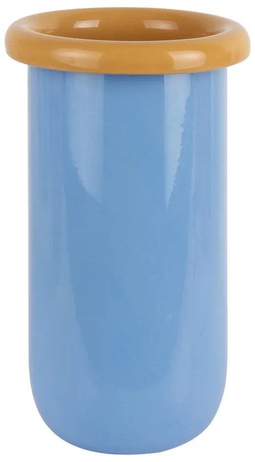 Vază albastră din sticlă (înălțime 25 cm) Plegado – PT LIVING