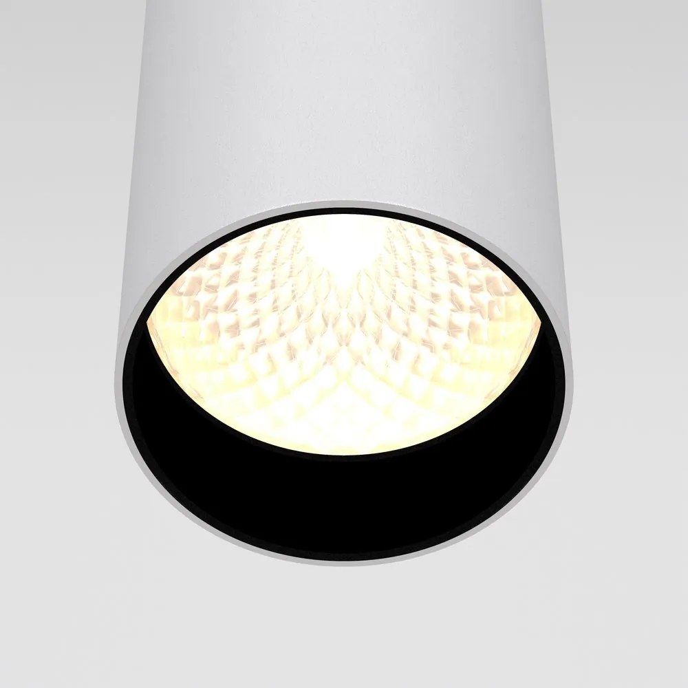 Pendul LED design tehnic Focus alb, 3000K