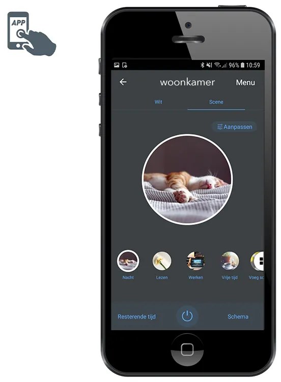 Set 5 becuri Lampa LED Smart GU10 reglabila neagra 7W 600 lm 3000K