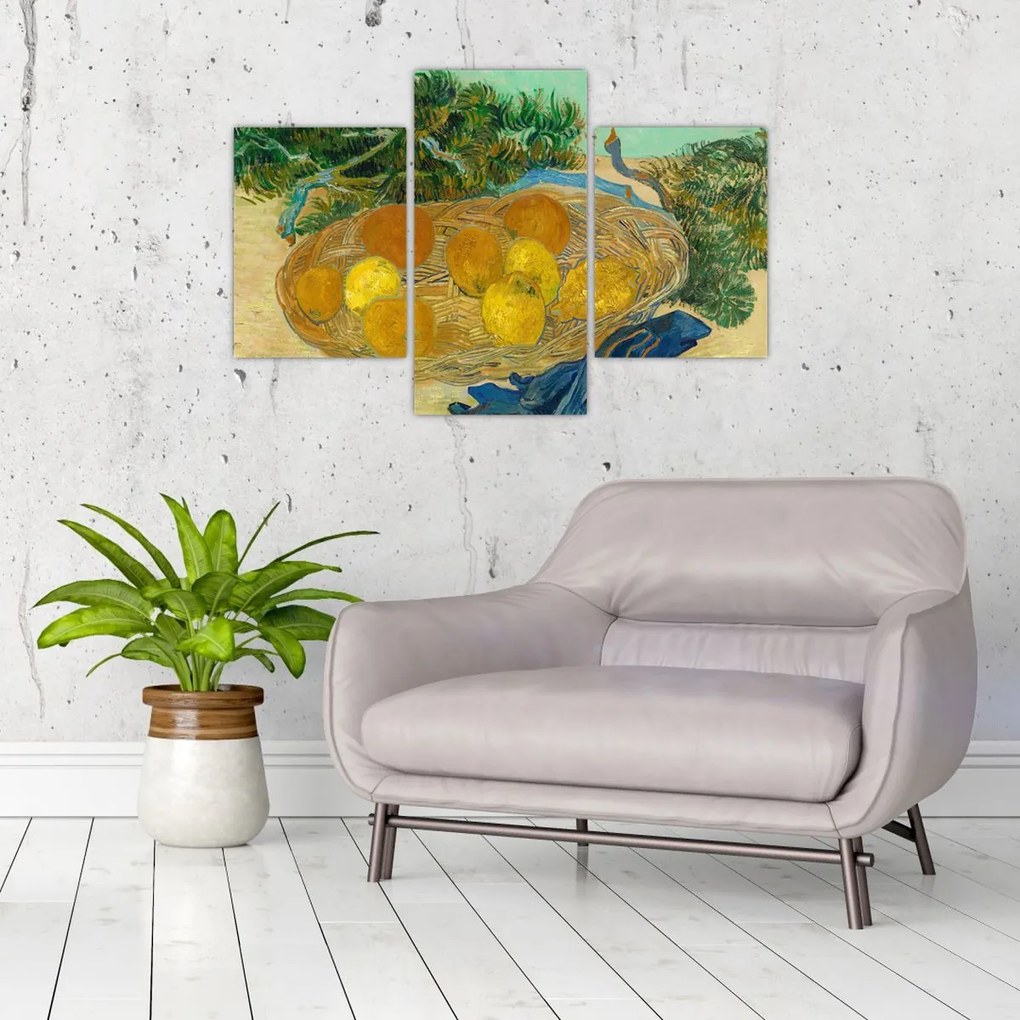 Tablou - Vincent van Gogh, Still Life of Oranges and Lemons with Blue Gloves, reproducere (90x60 cm)