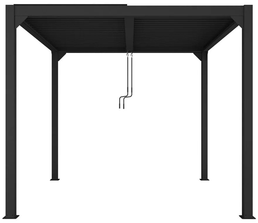 Pergolă LUXE 3x3m antracit cu iluminare LED