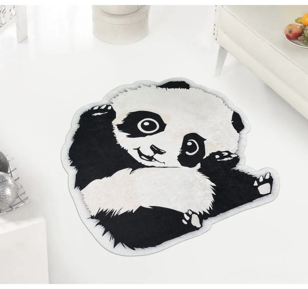 Covor pentru copii negru-alb ø 100 cm Cuddly Panda – Vitaus