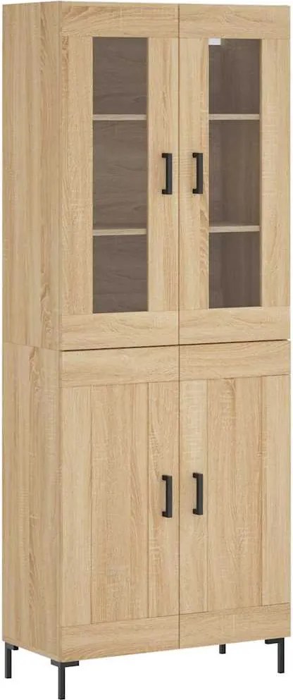 vidaXL Dulap înalt, stejar sonoma, 69,5x34x180 cm, lemn compozit