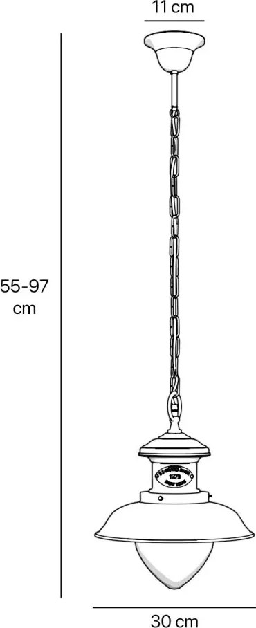 Lustra exterior IP44 realizata manual din alama Amalfi