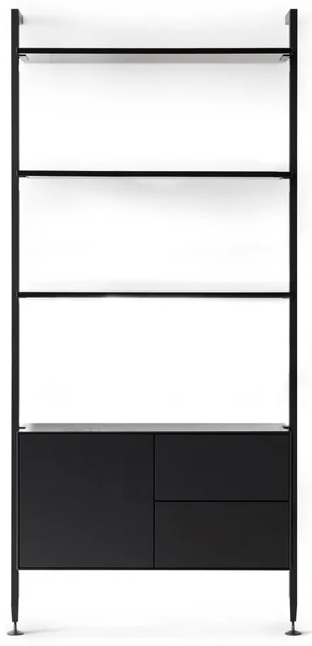 Bibliotecă neagră cu aspect de stejar 94x210 cm Edge by Hammel - Hammel Furniture