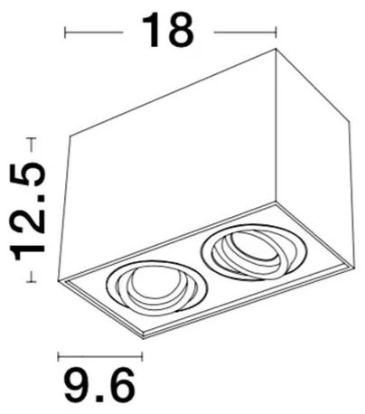 Corp aplicat cu 2 spoturi directionabile RENDE alb NVL-820602