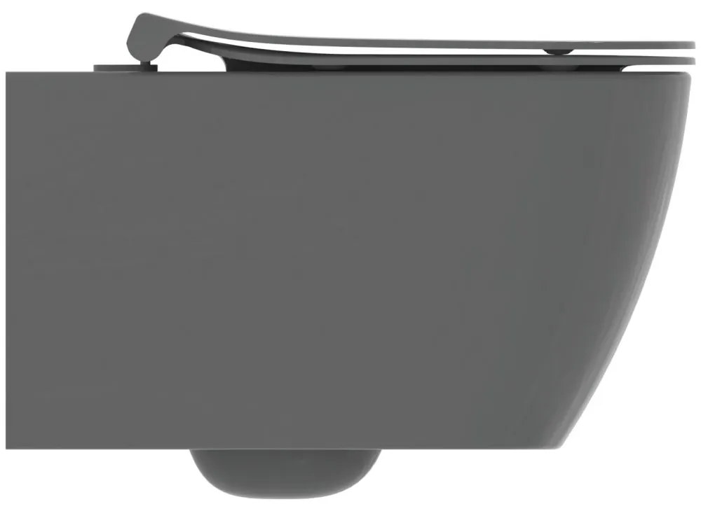 Vas wc suspendat rimless plus Ideal Standard i.life B gri lucios cu capac soft close inclus