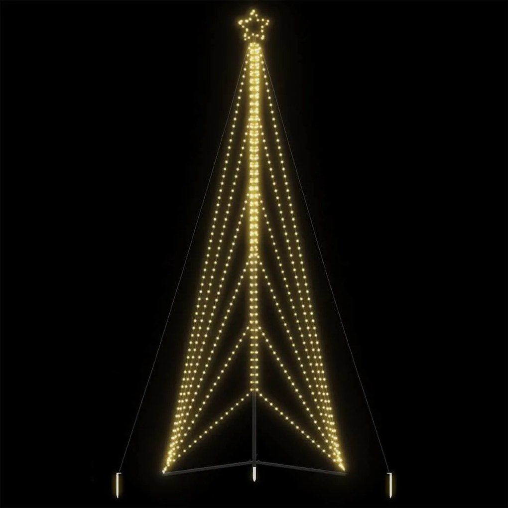 vidaXL Pom de Crăciun LED 861 LED-uri Alb Cald 478 cm
