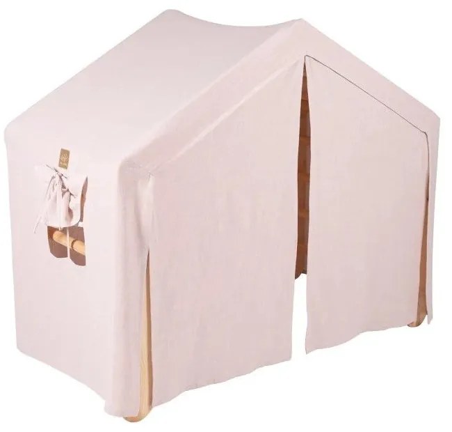 Triunghi Pikler de cățărat roz/în culoare naturală din lemn de pin 112x61x94 cm Montessori – Meowbaby