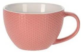 Ceașcă din ceramică EH Honeycomb, 460 ml,  roz