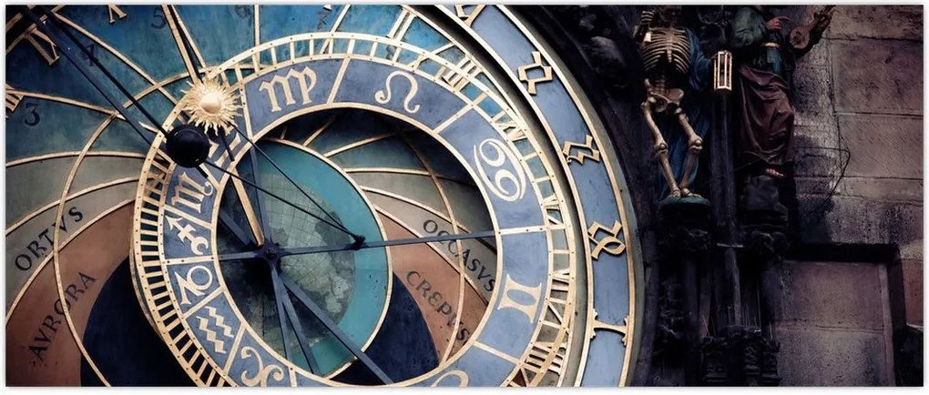 Tablou - Orloj, Praga (120x50 cm)