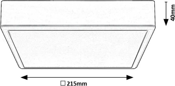 Plafoniera LED moderna Lauri L-21,5cm alb