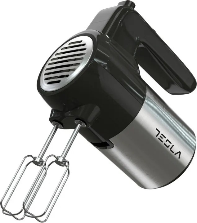 La mâna a doua: Mixer de mana Tesla MX301BX, 300W, 5 viteze, Turbo, Inox/Negru