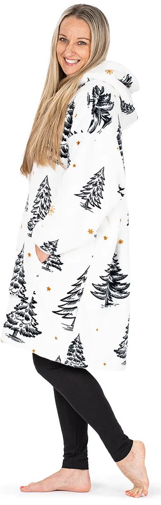 Hanorac din micropluș 4Home Frosted Trees, uni M – pentru femei