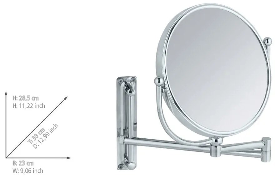 Oglindă cosmetică ø 19 cm Deluxe – Wenko