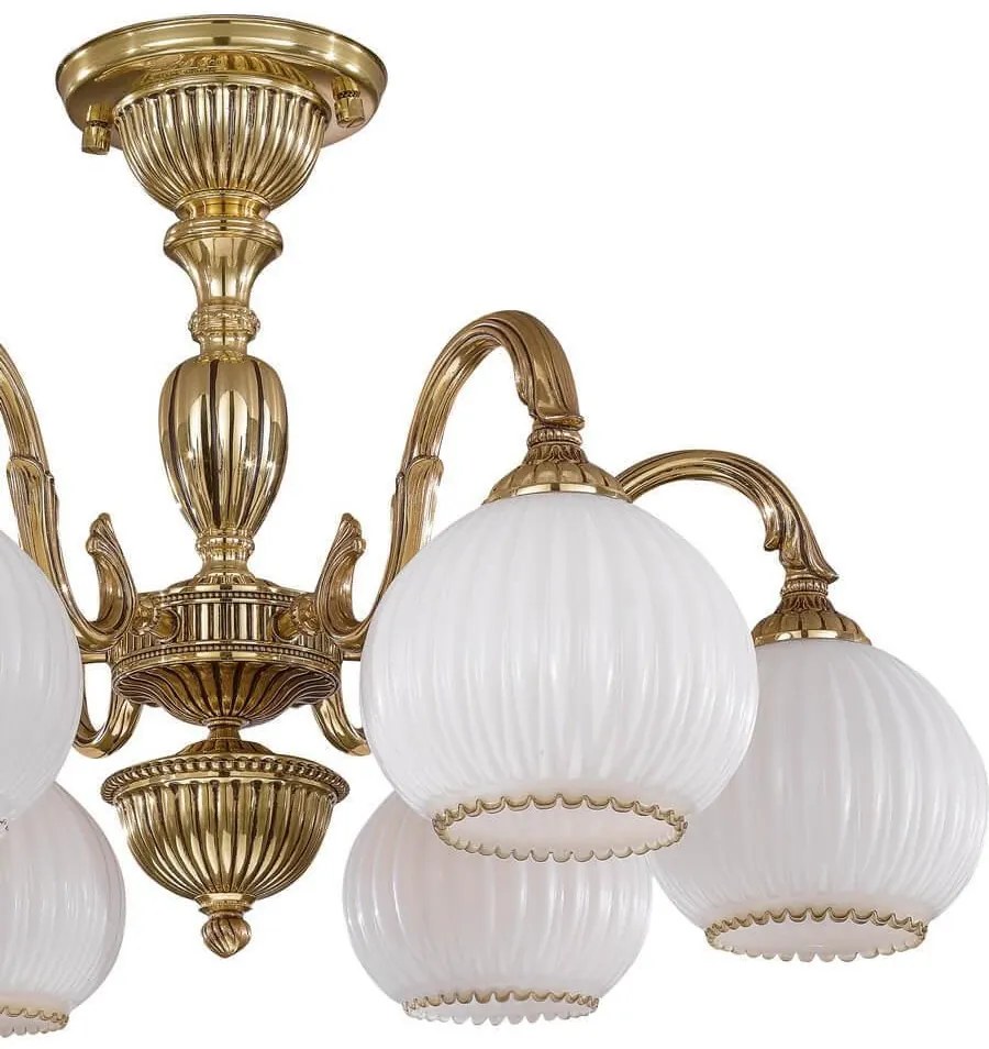 Lustra aplicata cu 6 brate din alama design italian 9300