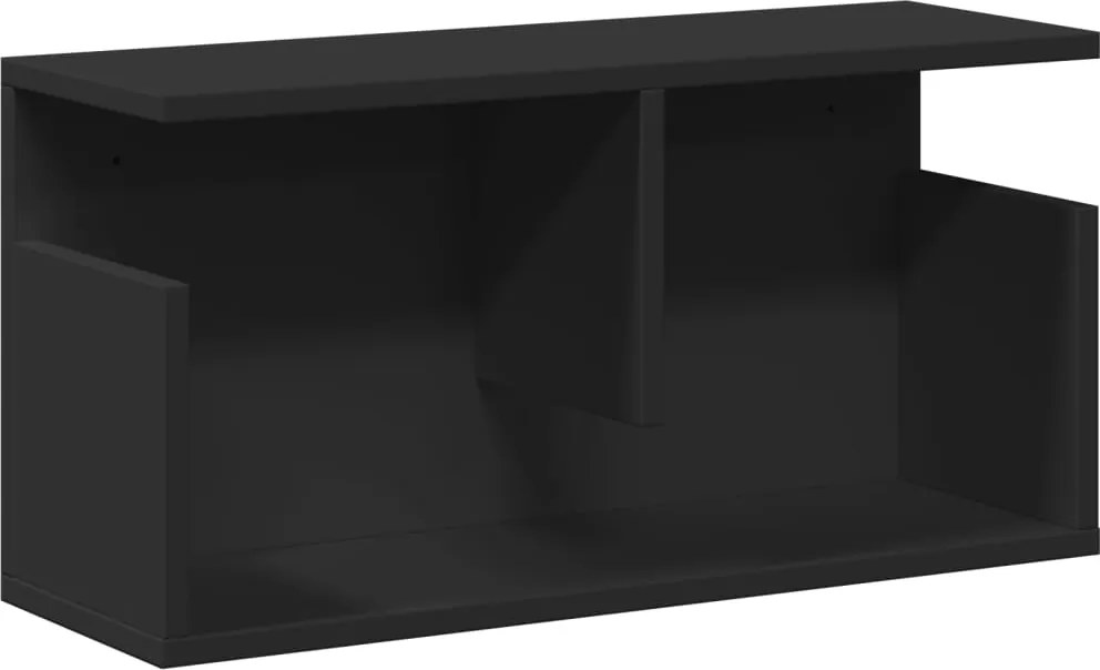 vidaXL Dulap de perete, negru, 60x20x30 cm, lemn prelucrat