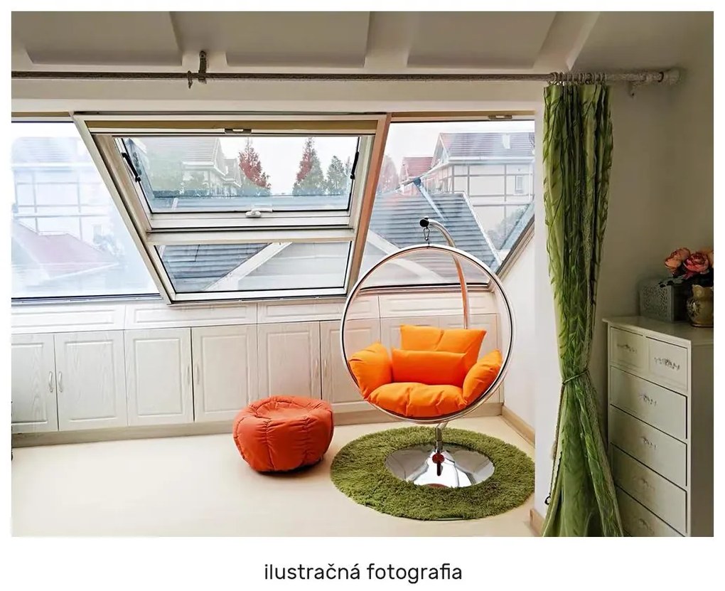 Fotoliu balansoar suspendat Belgica 3 (transparent + argintiu + gri) . 1116272