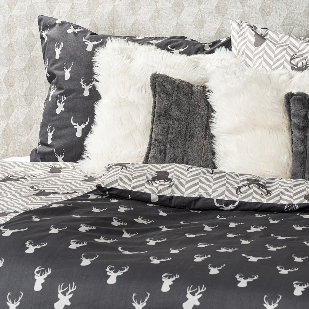 Lenjerie de pat din bumbac 4Home Reindeer, 140 x 220 cm, 70 x 90 cm, 140 x 220 cm, 70 x 90 cm