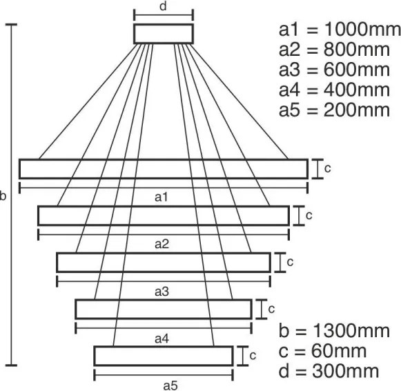 Lustră LED dimabilă pe cablu LED/420W/230V 3000-6500K + telecomandă
