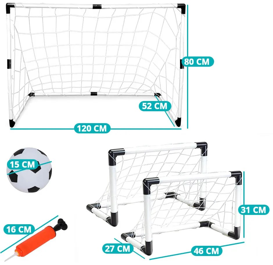 Set poarta fotbal cu minge