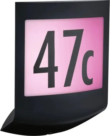 Paulmann 94513 - RGBW LED/8,2W IP44, placă iluminată reglabilă pentru număr de casă PADEA 230V