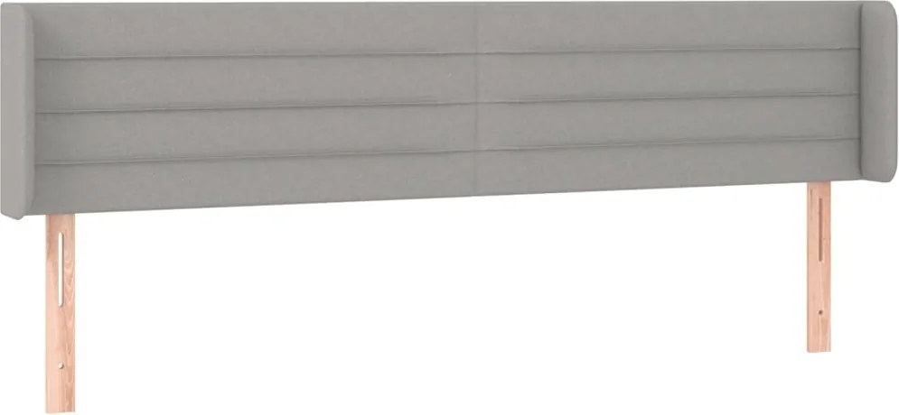 vidaXL Tăblie de pat cu aripioare gri deschis 163x16x78/88 cm textil