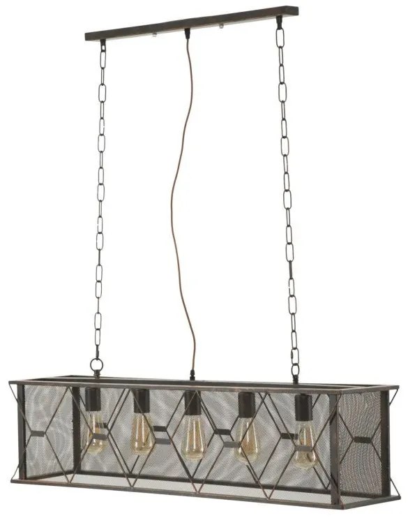 Lustra neagra din metal, 100 x 23 x 26 cm, Gothic Mauro Ferreti