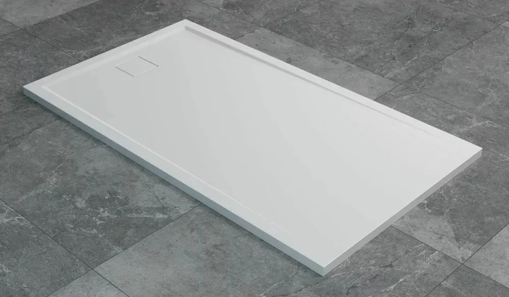 Cadita de dus dreptunghiulara alb SanSwiss Livada W20A 80x100 cm slim