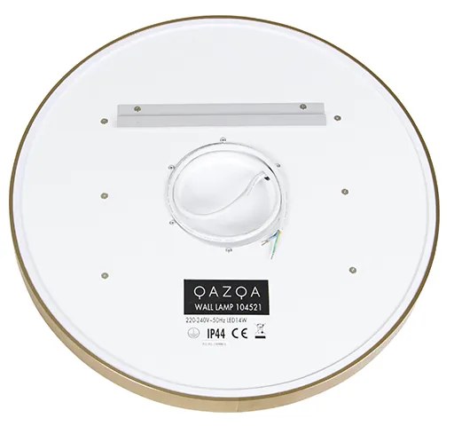 Oglindă de baie cupru 50 cm, incl. LED, cu 3 trepte de intensitate reglabile cu atingere, rotundă - Miral