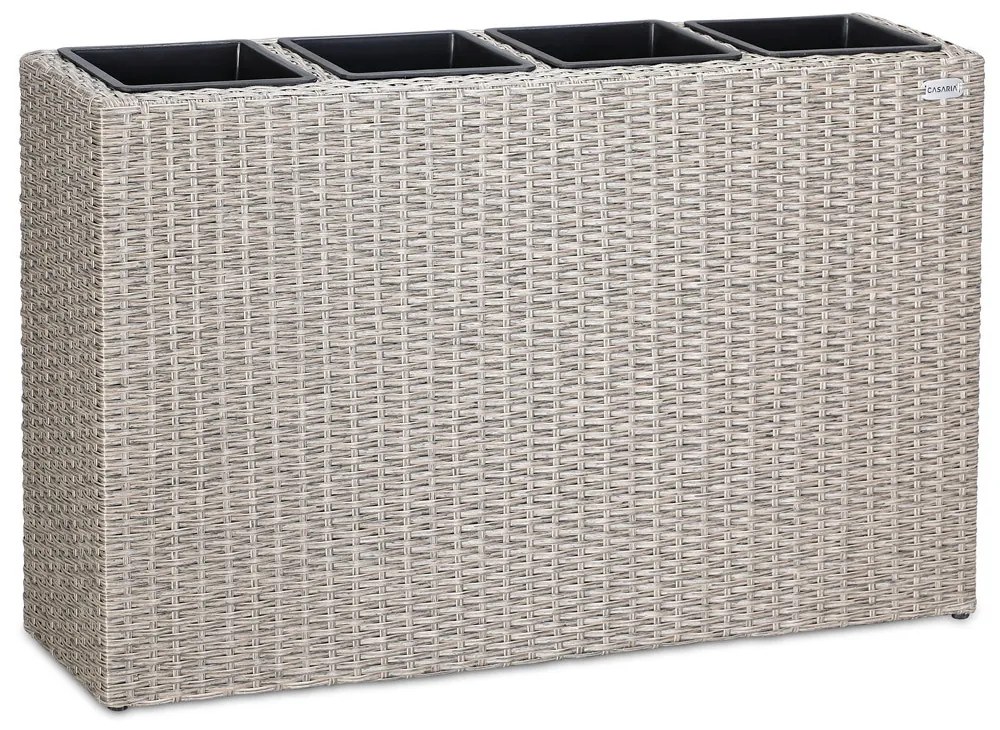Deuba Ghiveci cu flori - 95 x 27 x 60 cm - crem