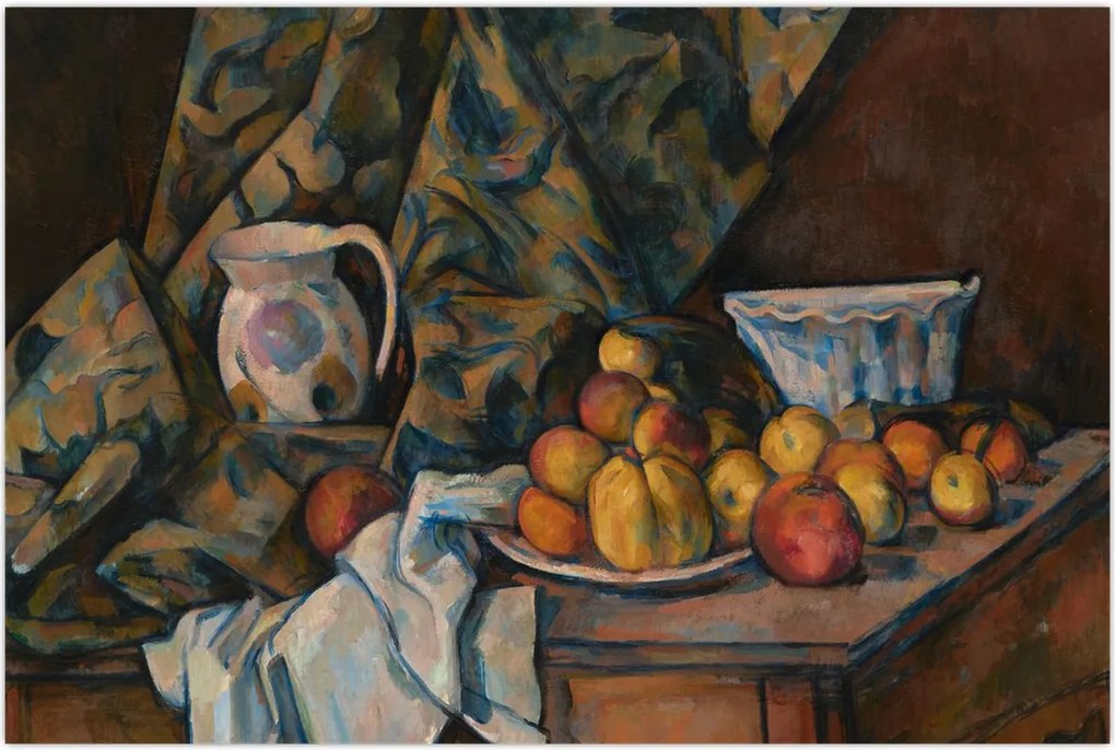 Tablou - Paul Cézanne, Still Life with Apples and Peaches, reproducere (90x60 cm)