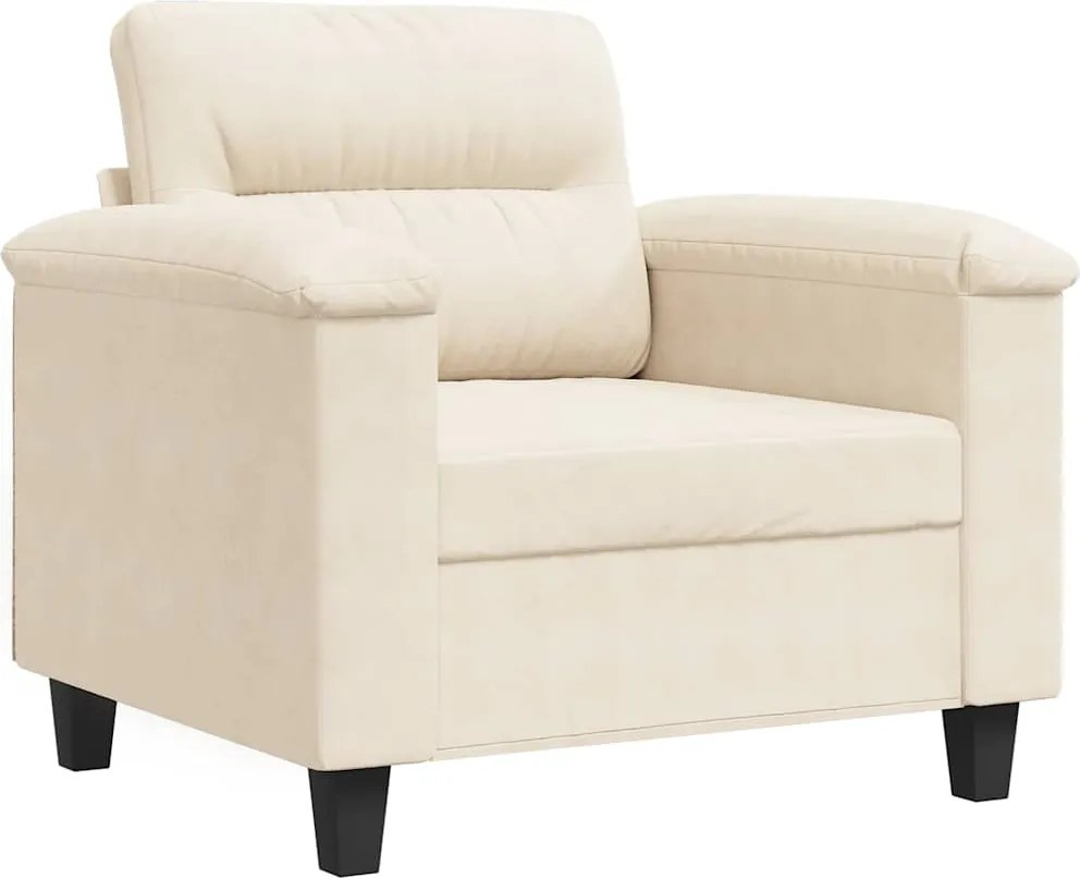 vidaXL Fotoliu canapea, bej, 60 cm, textil microfibră