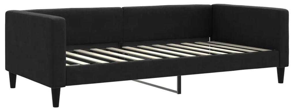 353990 vidaXL Cadru de pat, negru, 100 x 200 cm, material textil