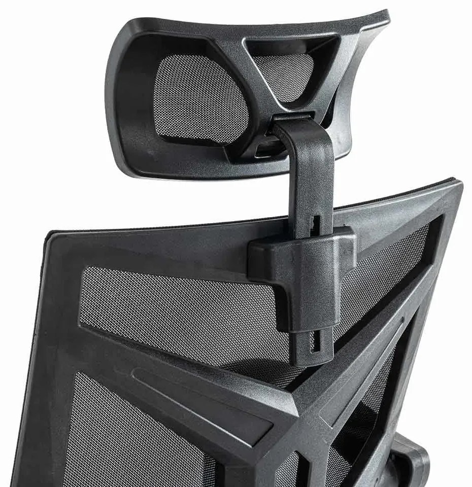 Scaun tip gaming din mesh negru, cu spatar rabatabil ergonomic OFF 434