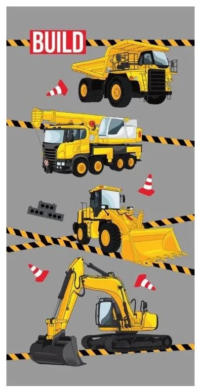 Prosop de plajă pentru micii constructori Lăţime: 70 cm | Lungime: 140 cm