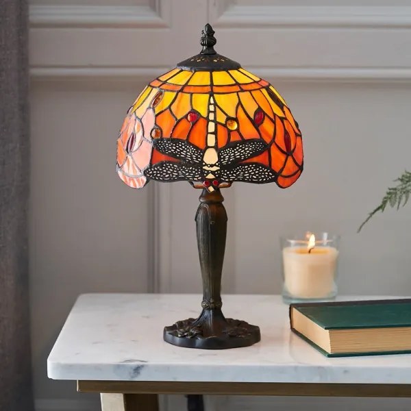 Endon 64091 - Lampă de masă Tiffany DRAGONFLY 1xE14/7W/230V diametru 20 cm